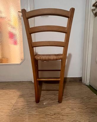 8 Sedie in legno naturale