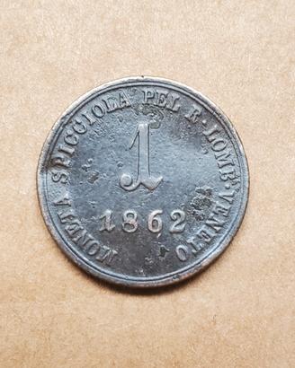 1 soldo 1862 Vienna Regno Lombardo Veneto