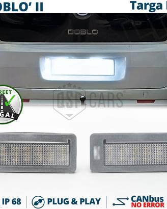 Placchette Luci TARGA LED PER Fiat Doblò 2 CANbus
