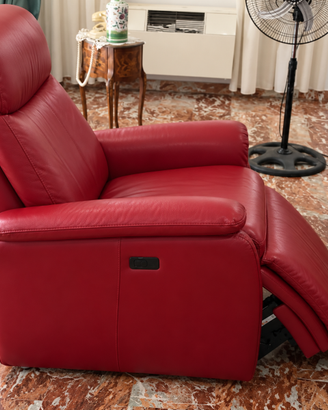 Poltrona relax reclinabile elettrica rossa – 400 €