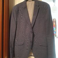 Giacca uomo blu millepiedi bianco