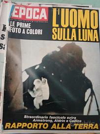 Vecchie riviste Epoca uomo sulla luna 1969