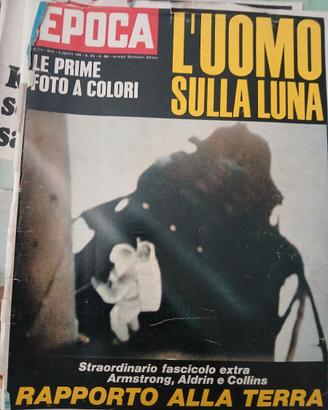 Vecchie riviste Epoca uomo sulla luna 1969