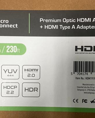 Cavo hdmi in fibra 70 mt