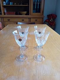 4 calici in cristallo 