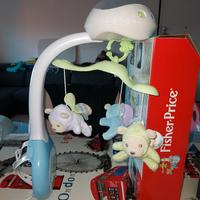 Giostrina musicale con pupazzetti e proiettore.