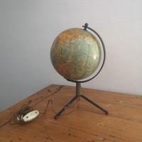 mappamondo luminoso antico/vintage 