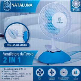 Ventilatore Da Tavolo Scrivania Nataluna 2 In 1