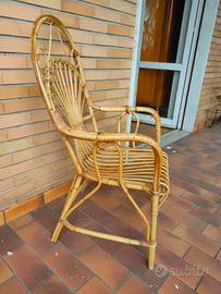 Poltroncina in vimini/rattan