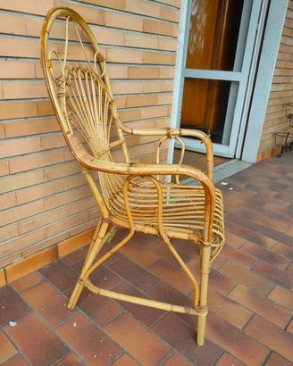Poltroncina in vimini/rattan