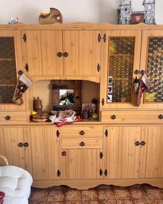 credenza soggiorno + tavolo allungabile e sedie