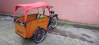 Cargo bike Babboe Big Muscolare con tenda-cuscini