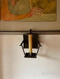 Rare Vintage Italia Portacandele in ferro battuto