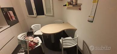 Piano tavolo penisola a muro