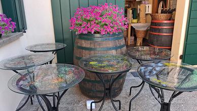 Tavolini in vetro per giardino