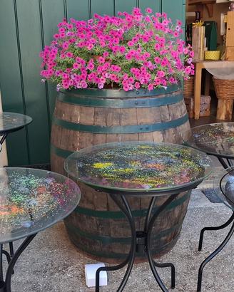 Tavolini in vetro per giardino