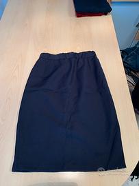 Bella ed elegante gonna blu in pura lana tg.44