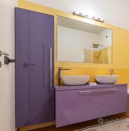 Mobile bagno completo con colonna, base e 2 vasche