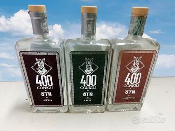 SET GIN CONIGLI  3 BOTTIGLIE VUOTE 