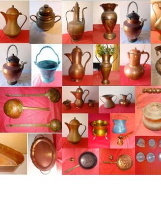 Antichi oggetti in rame vintage, e altro