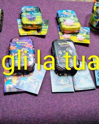 Tin e mini tin Pokemon, come da foto, non sealed