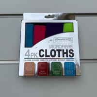 Set panni microfibra nuovi 4 pezzi pulizia casa