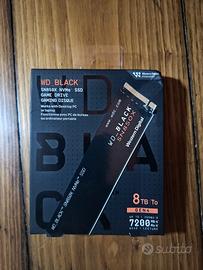 WD_BLACK SN850X NVMe SSD 8TB Fino 7200MB/s