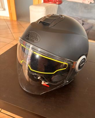 Casco moto jet Airoh Helios nero opaco