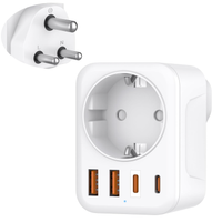 Adattatore da viaggio tipo D per l'india 5 in 1. 4