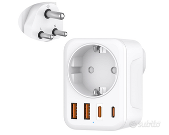 Adattatore da viaggio tipo D per l'india 5 in 1. 4