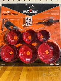 SET tazze x forare Maxtro x 6 pezzi