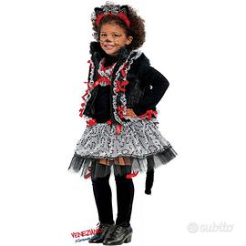 Vestito gatta carnevale veneziano originale 5/6 an