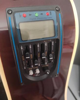 Chitarra acustica elettrica con EQ, nuova