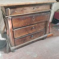 Comò con ripiano in marmo 