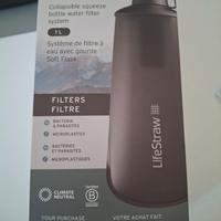 Borraccia Nuova Life Straw  rimuove batteri