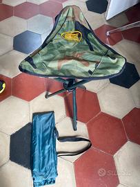 Sgabello treppiede pesca trekking camping