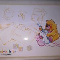 Set 7 pz lettino neonati + accap ciabattine bavagl
