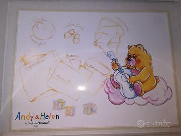 Set 7 pz lettino neonati + accap ciabattine bavagl