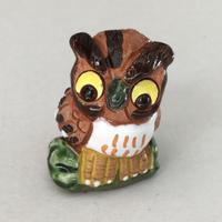 Statuina gufo ceramica