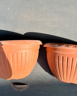Portavasi Da Tavolo Umbra Terrapotta: 5 Vasi In Terracotta Con Base Metallica Rotante 360° - Grigio Titanio