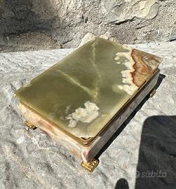 Portagioie in onice verde