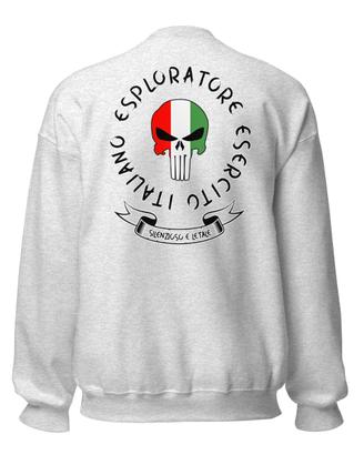 Felpa girocollo militare stile esercito italiano