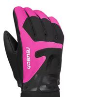 Guanti da sci Reusch nero rosa taglia 6,5, 14 anni