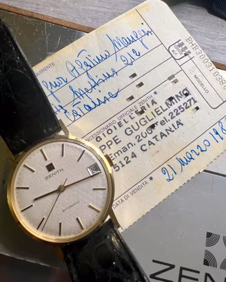 Zenith Automatic oro 18k full set 1980 Cal 2572