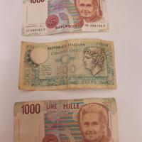 1000 lire e 500 lire