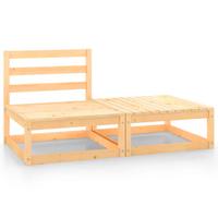 Set Divani da Giardino Modulare in Legno Massello