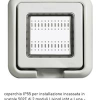 coperchio 2 moduli IP55 bianco BTicino living luna