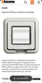 coperchio 2 moduli IP55 bianco BTicino living luna
