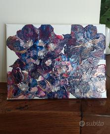 Quadro dipinto a mano. Fluid art