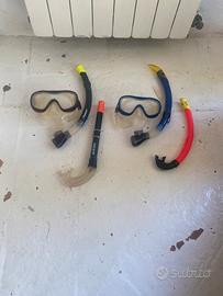 Maschera sub + boccaglio + pinna